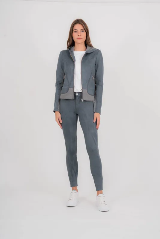 Harper Vegan Suede Zip Hoodie sold by Level 99