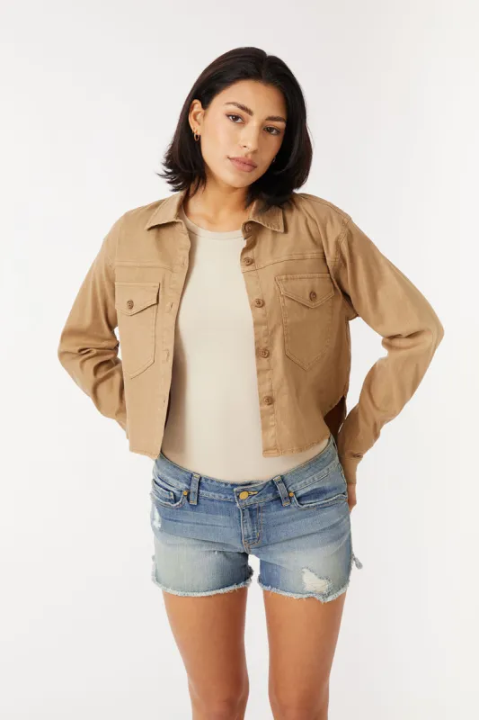 Lulu Crop Linen Shirt sold by Level 99