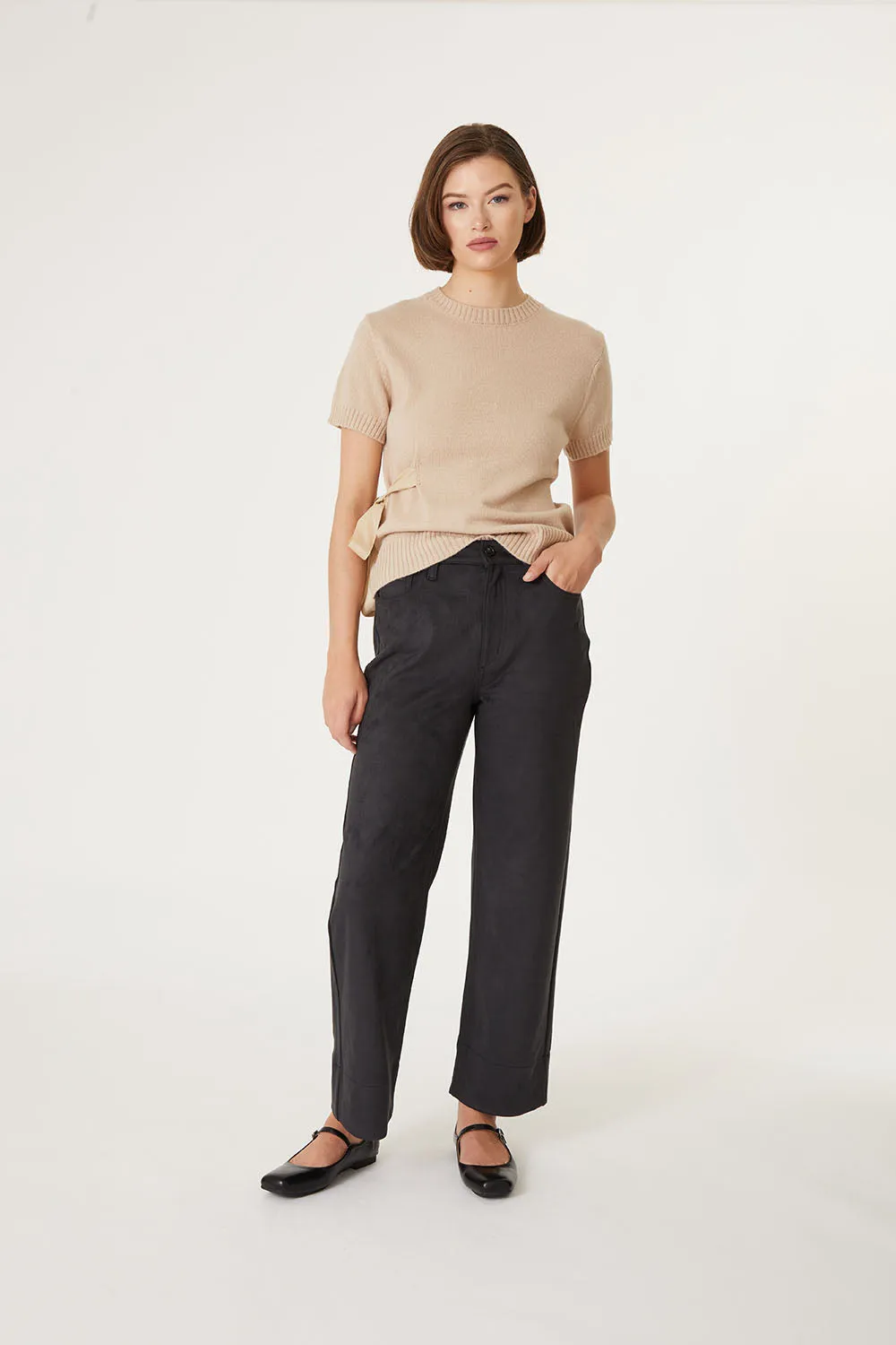 Andie Faux Suede Pant sold by Level 99