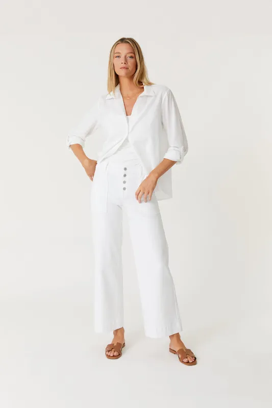 Camille Exposed Button Wide Leg sold by Level 99