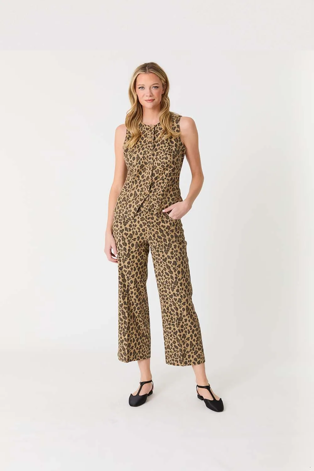 Sophia Leopard Print Vest sold by Level 99 product image thumbnail 2