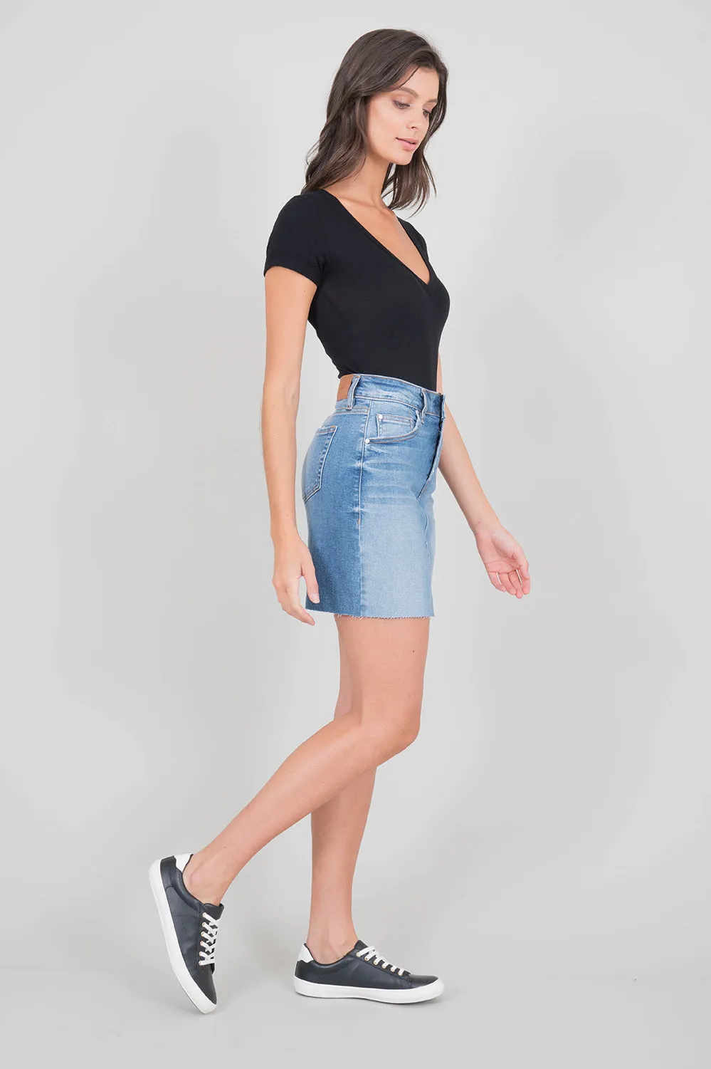 Lana Exposed Button Skirt sold by Level 99 product image thumbnail 2