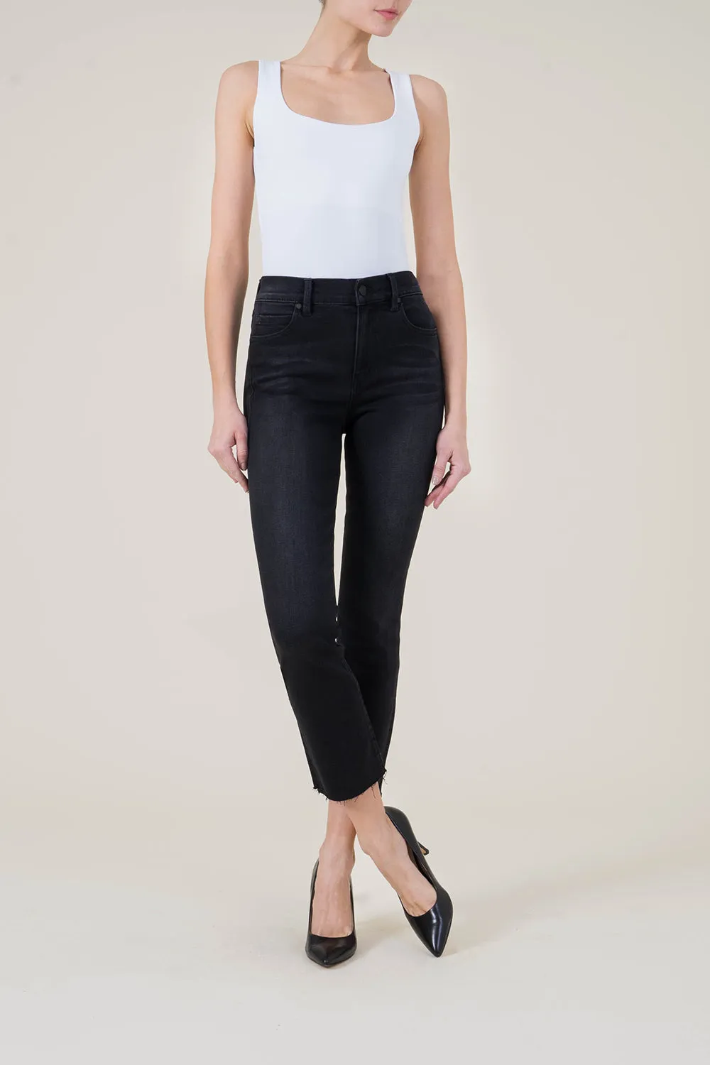 Classic 5pkt High Rise Straight Crop sold by Level 99 product image thumbnail 5