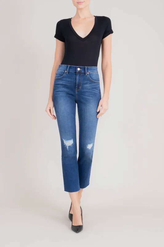 Classic 5pkt High Rise Straight Crop sold by Level 99