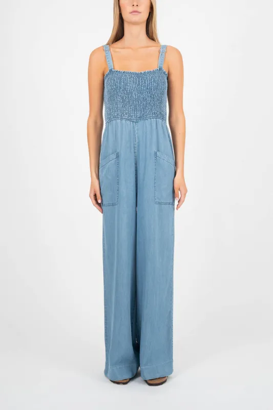 Marine Smocked Jumpsuit sold by Level 99