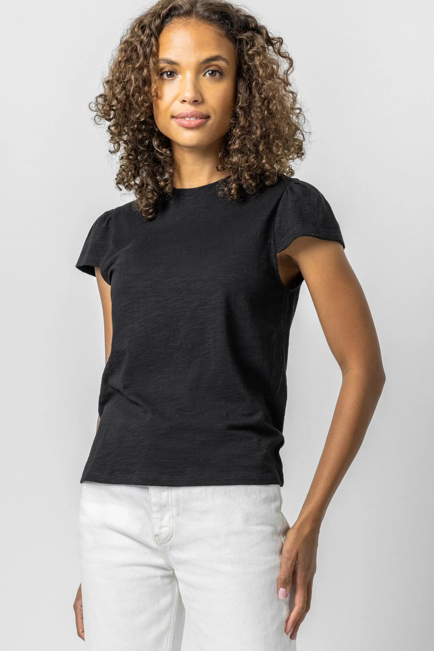 Cap Sleeve Crewneck sold by Lilla P product image thumbnail 3