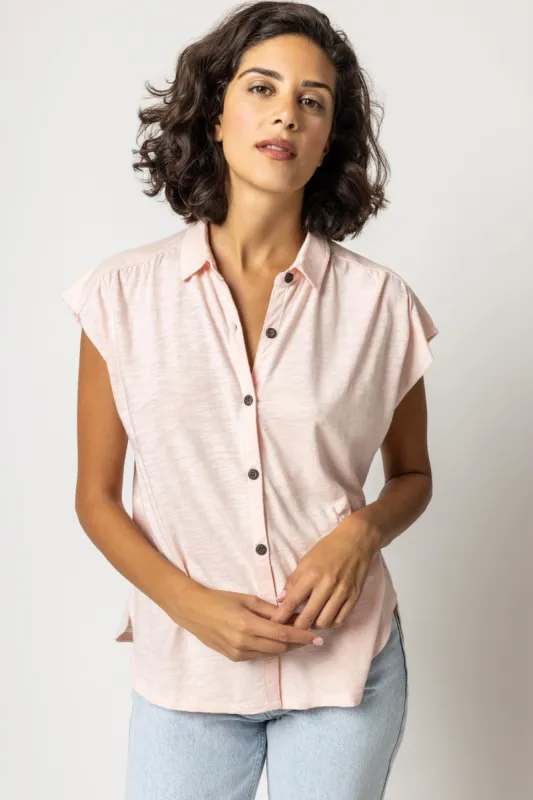 Short Sleeve Button Front sold by Lilla P