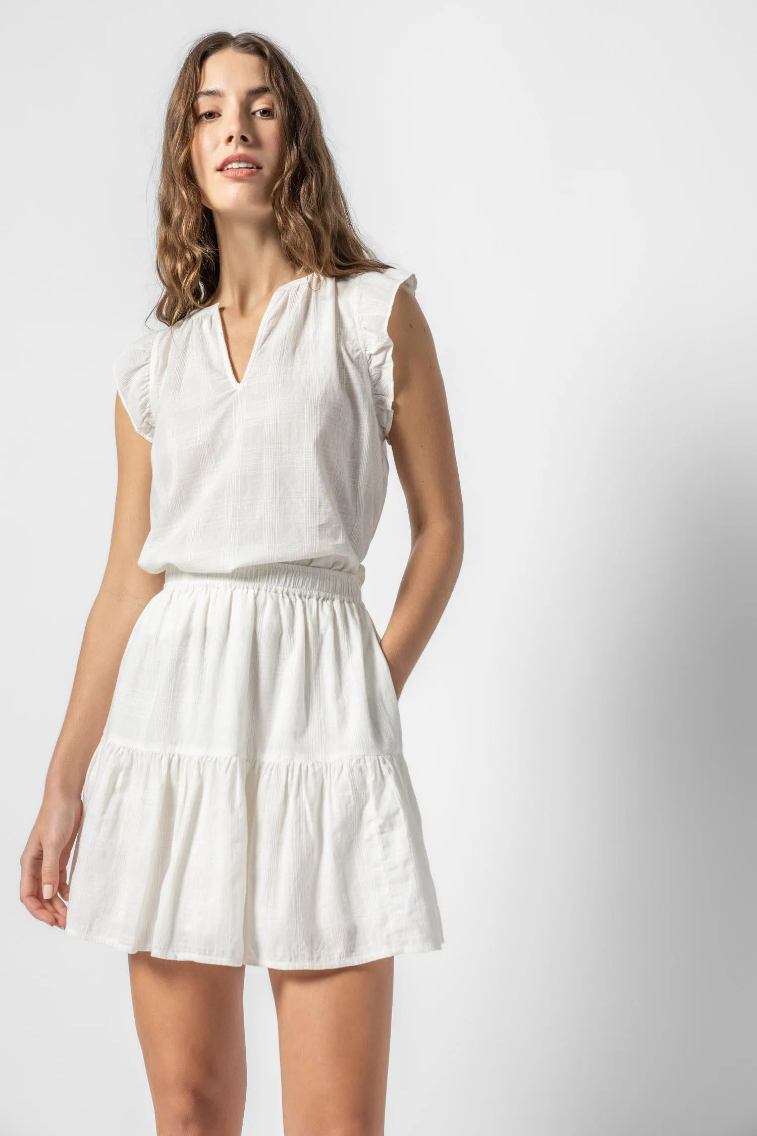 Tiered Short Skirt sold by Lilla P product image thumbnail 5