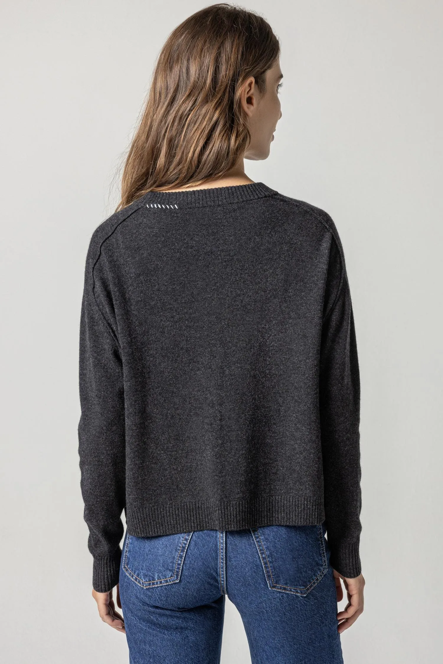 Oversized Saddle Sleeve Sweater sold by Lilla P product image thumbnail 2