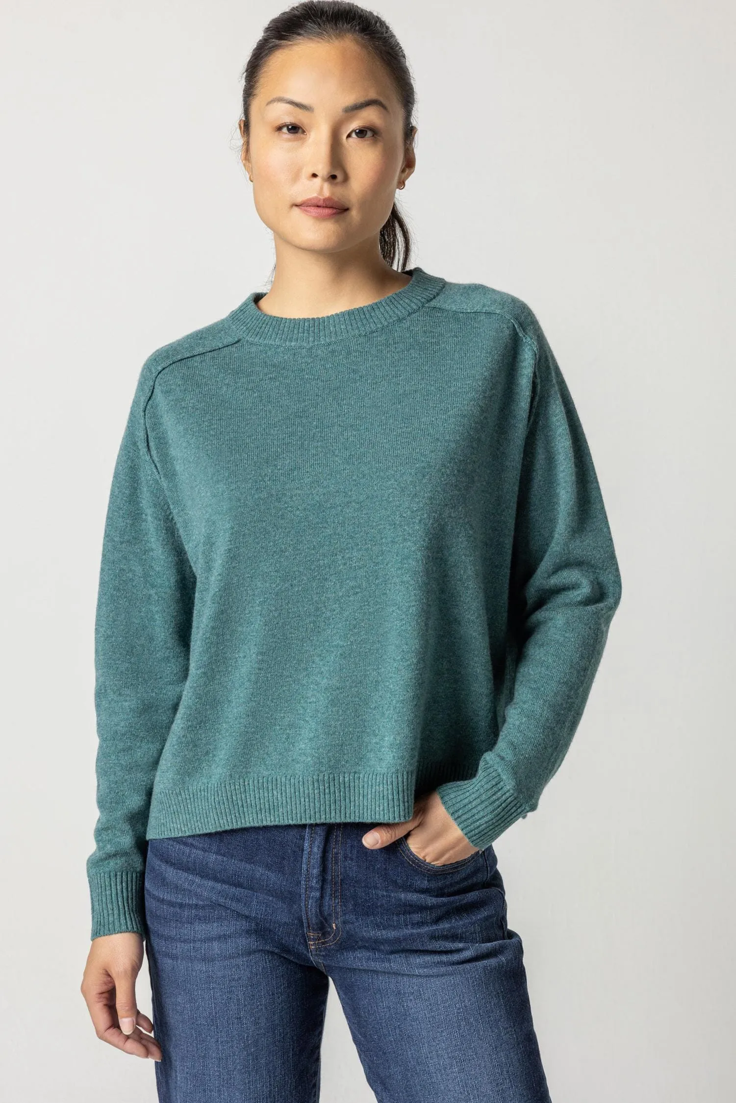 Oversized Saddle Sleeve Sweater sold by Lilla P product image thumbnail 5
