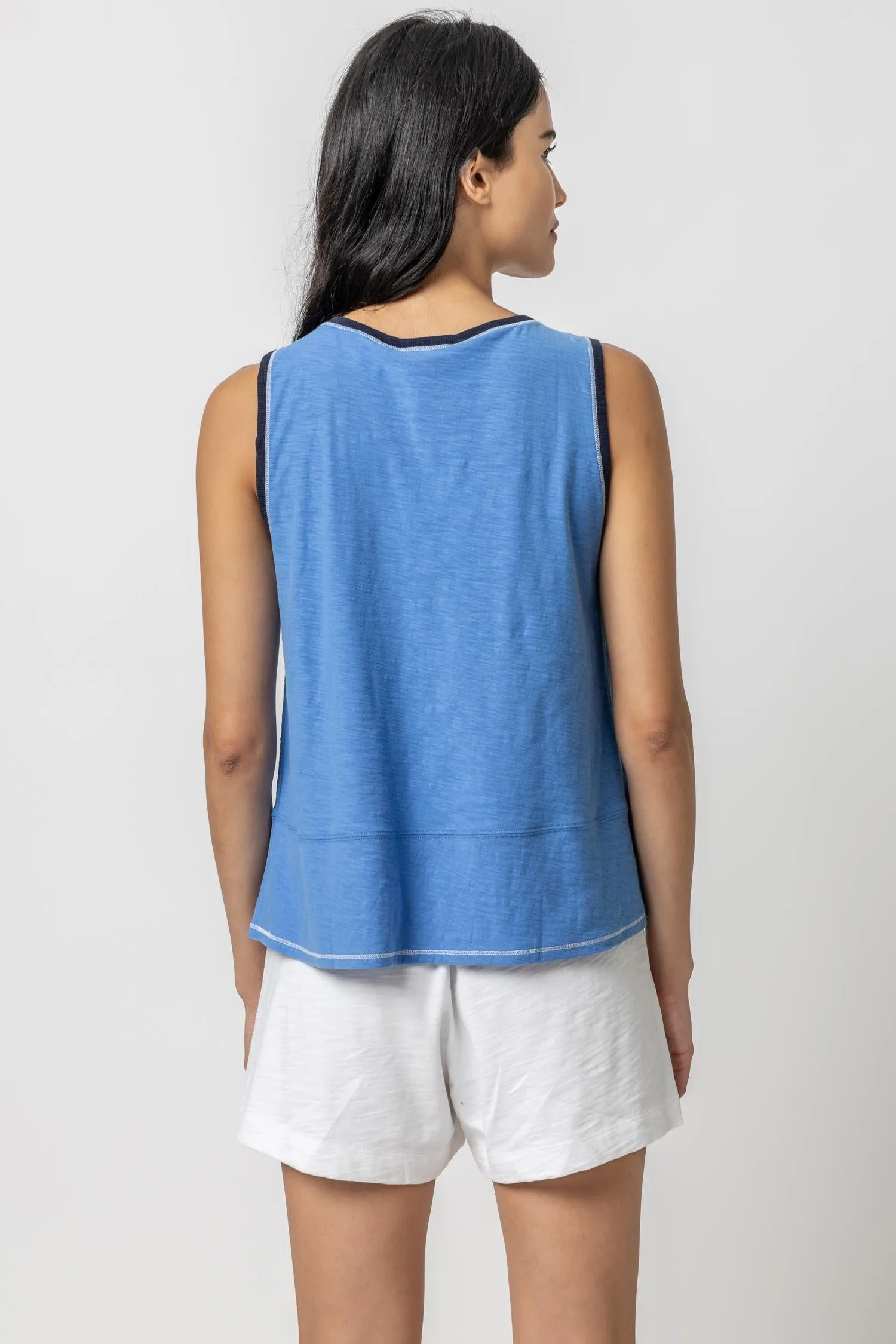 Contrast Color Crewneck Tank sold by Lilla P product image thumbnail 5