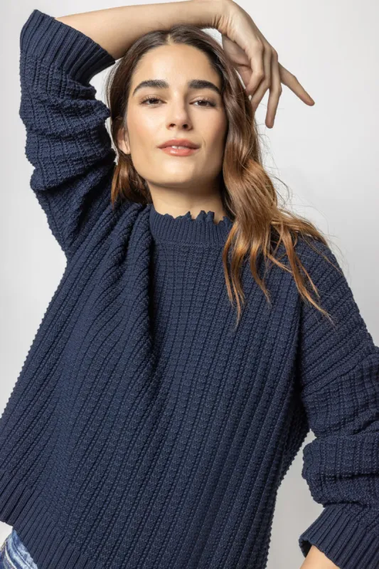 Eyelet Trimmed Crewneck Sweater sold by Lilla P