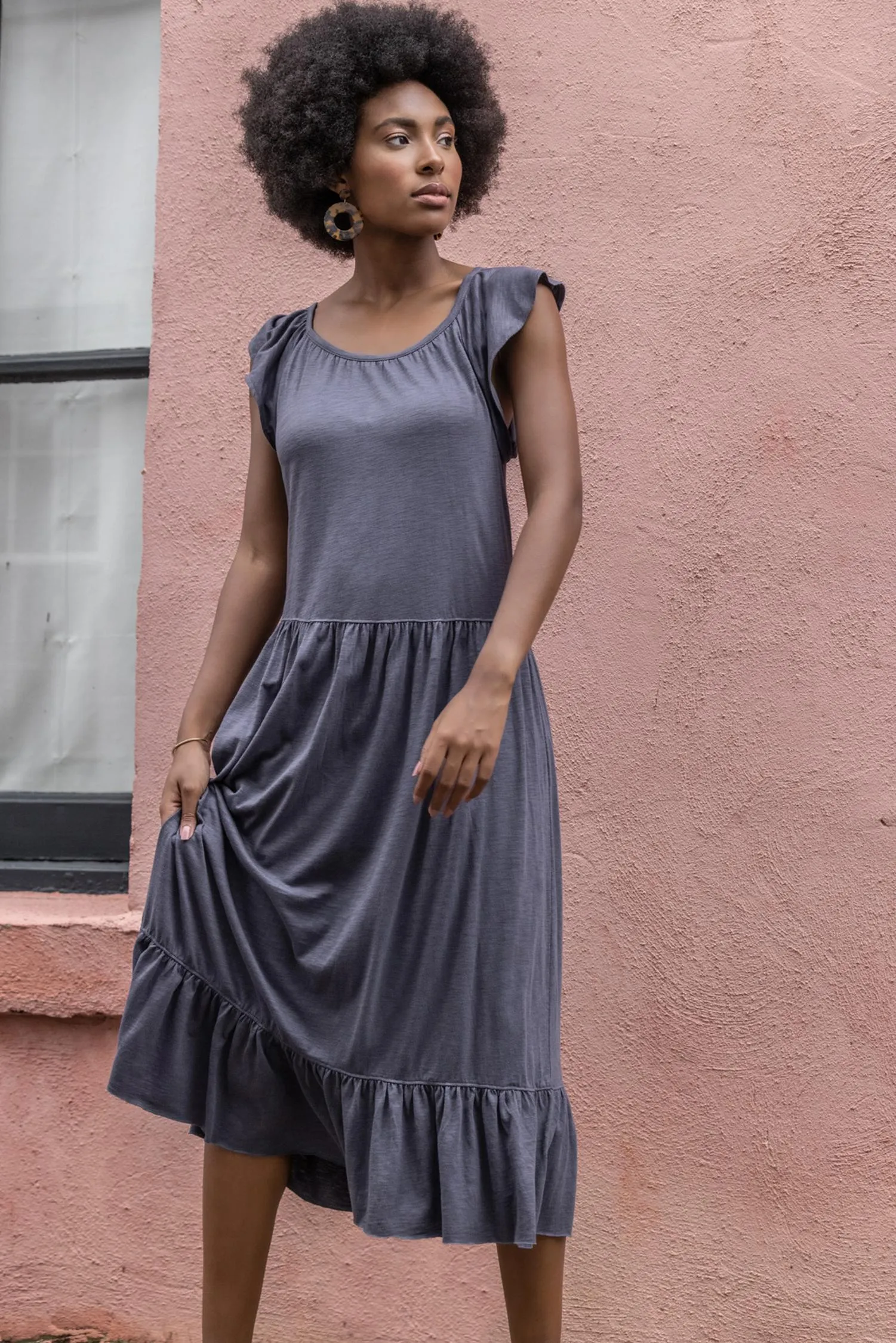 Midi Tiered Dress sold by Lilla P product image thumbnail 4