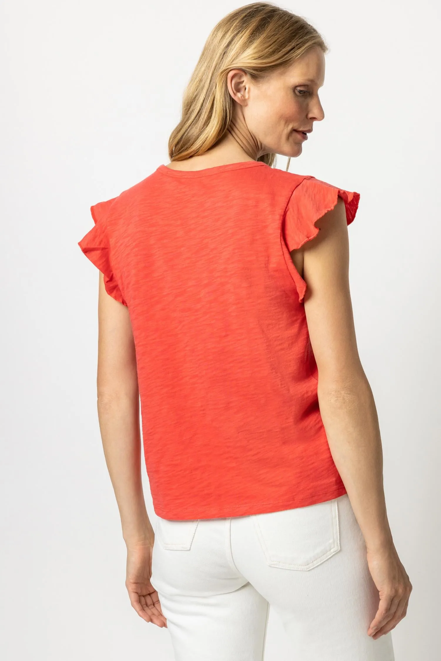 Scoop Neck Flutter Sleeve sold by Lilla P product image thumbnail 4