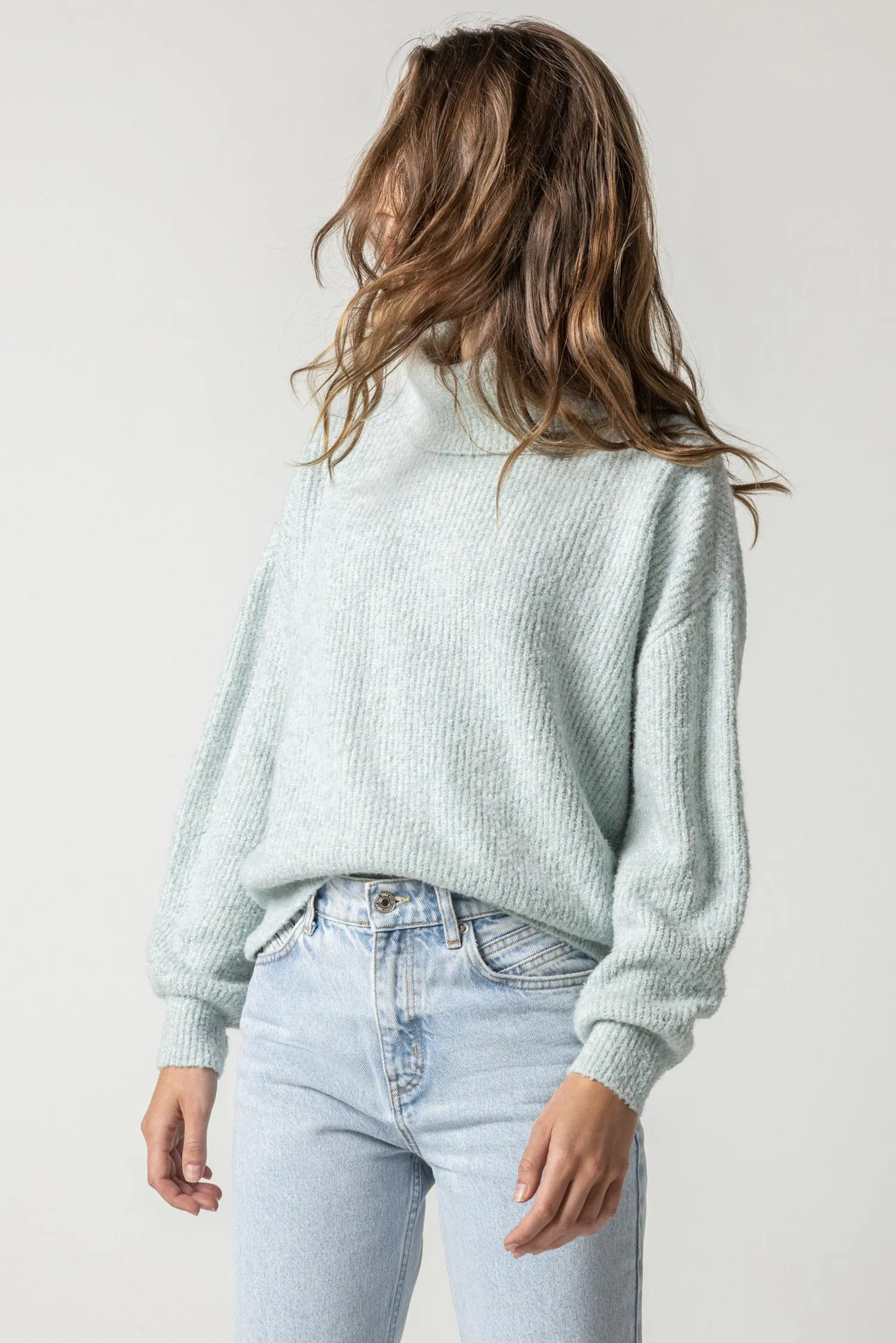 Oversized Ribbed Turtleneck Sweater sold by Lilla P product image thumbnail 5