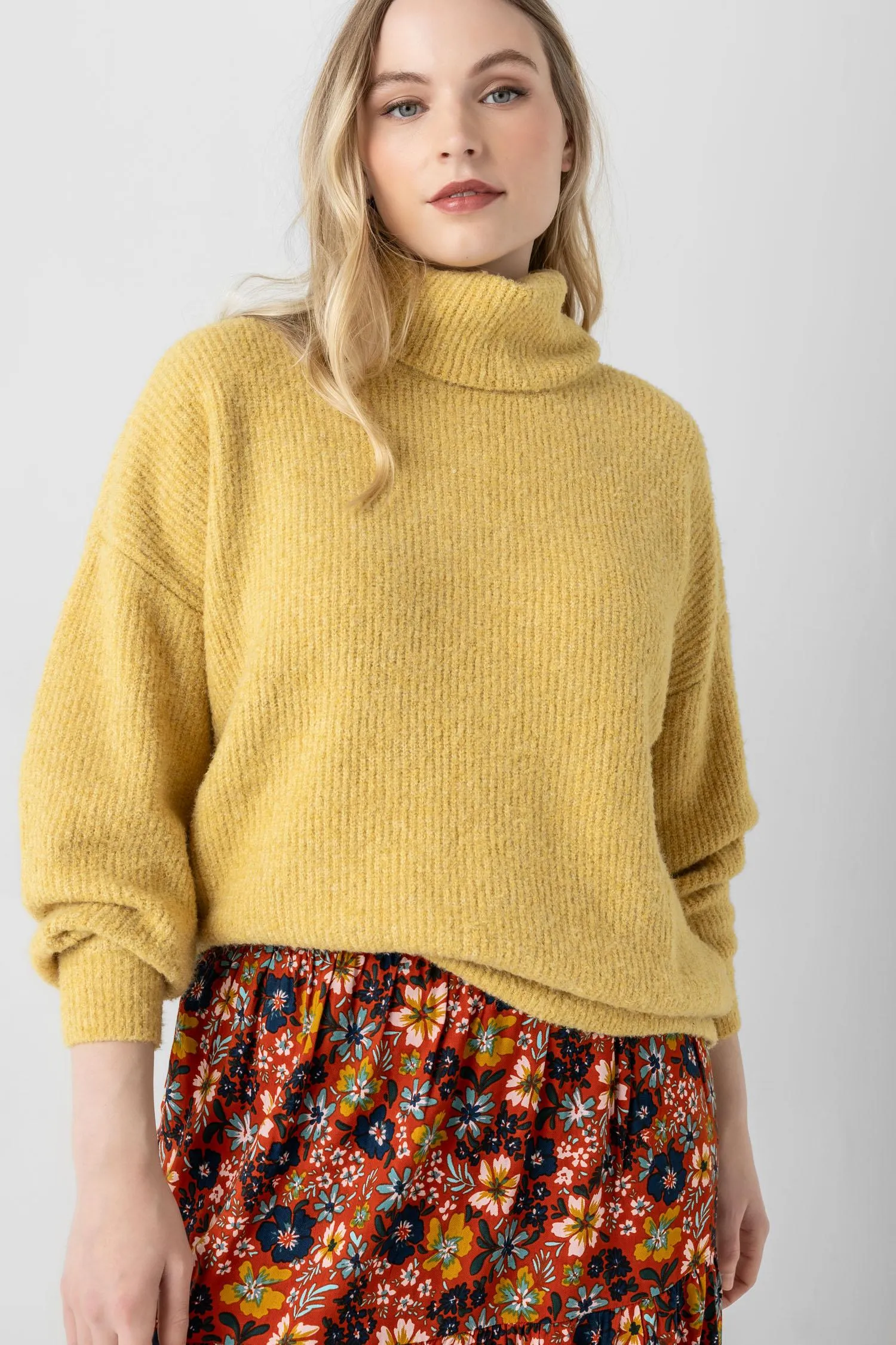 Oversized Ribbed Turtleneck Sweater sold by Lilla P product image thumbnail 3