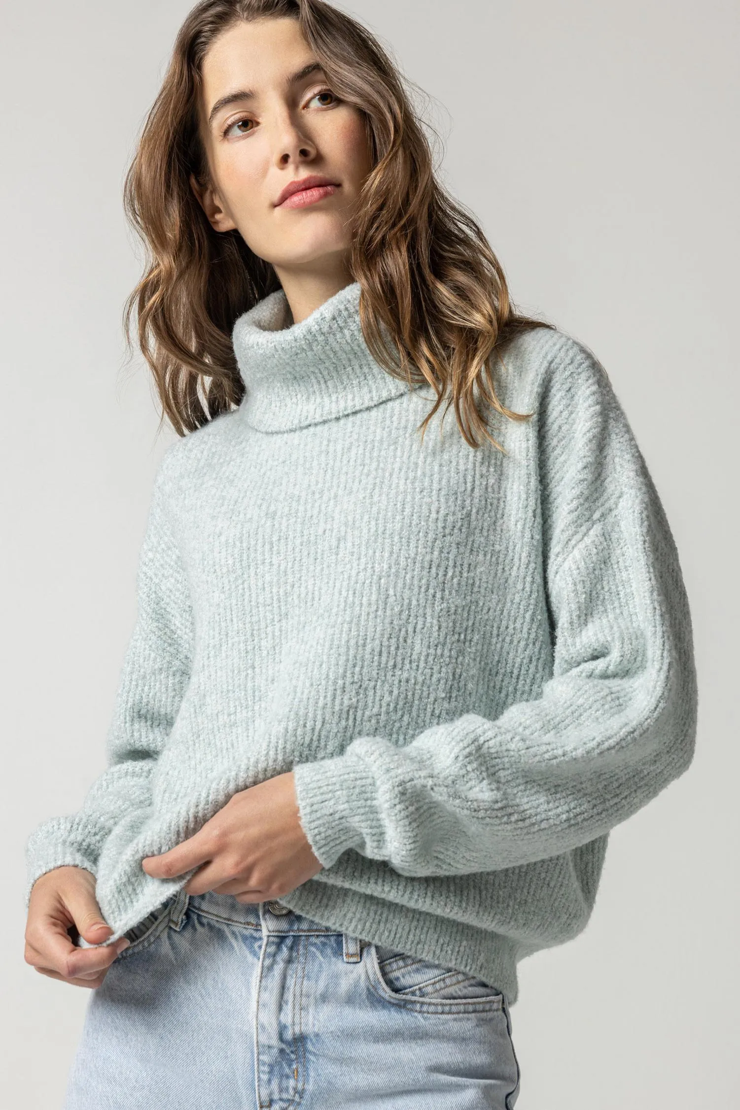 Oversized Ribbed Turtleneck Sweater sold by Lilla P product image thumbnail 4
