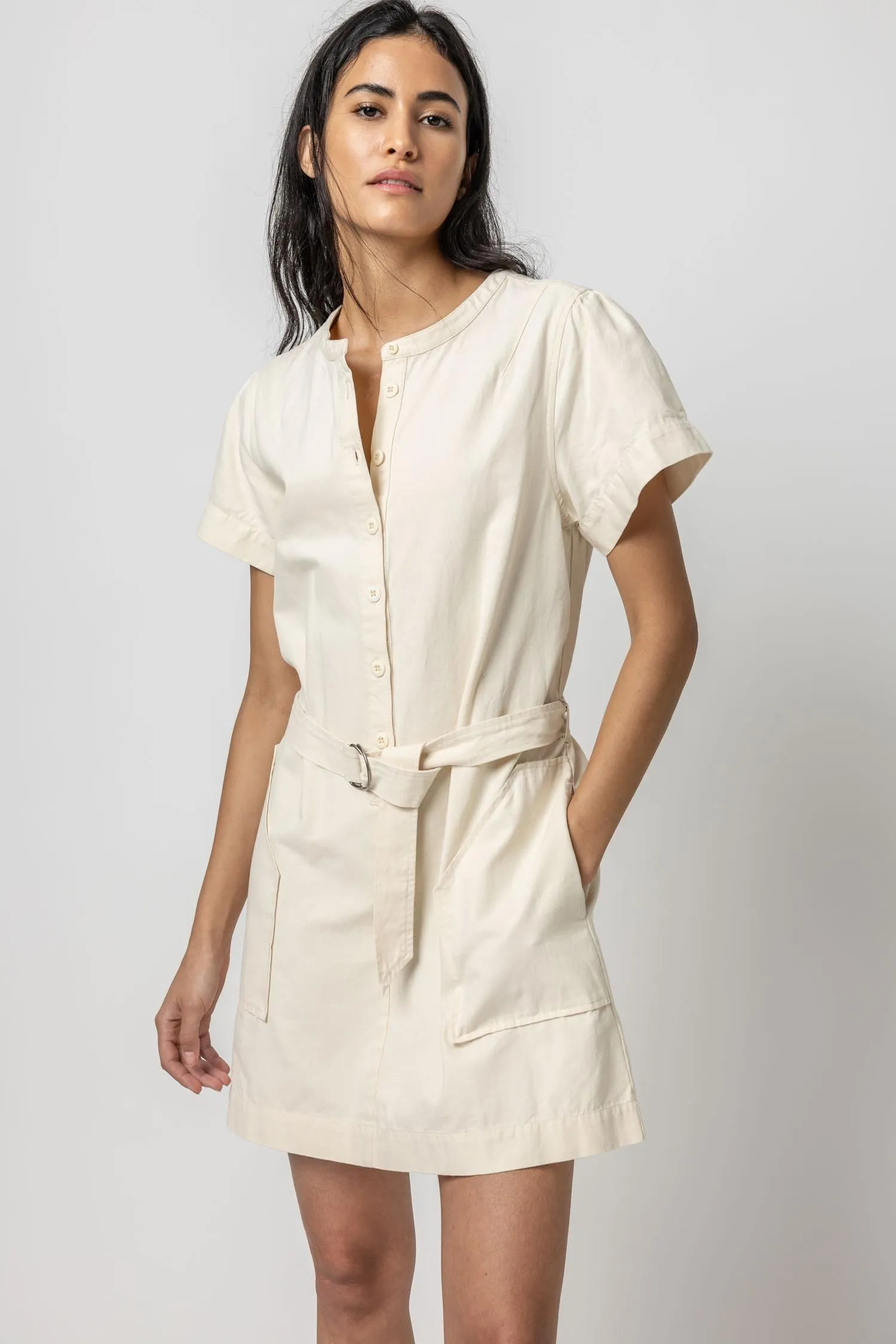 Half-Placket Canvas Dress sold by Lilla P product image thumbnail 4
