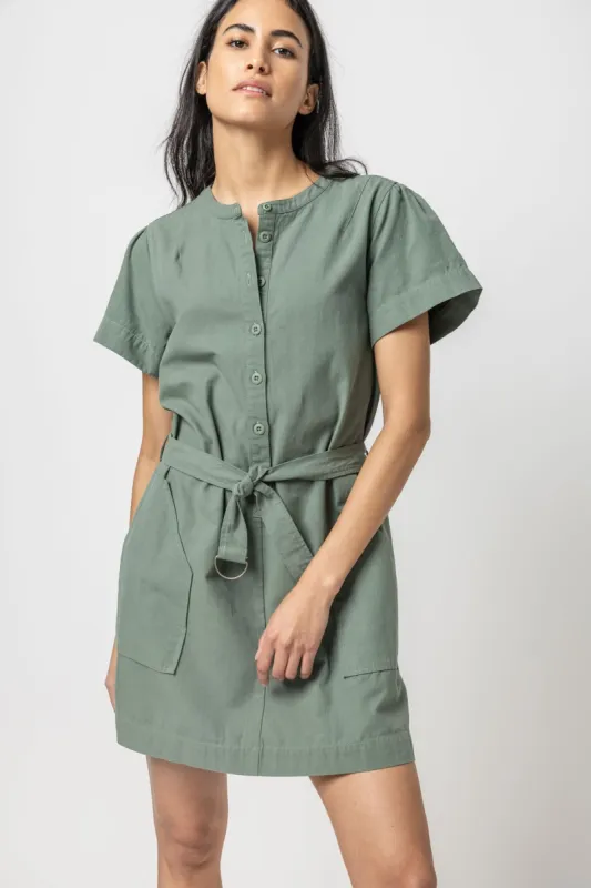 Half-Placket Canvas Dress sold by Lilla P