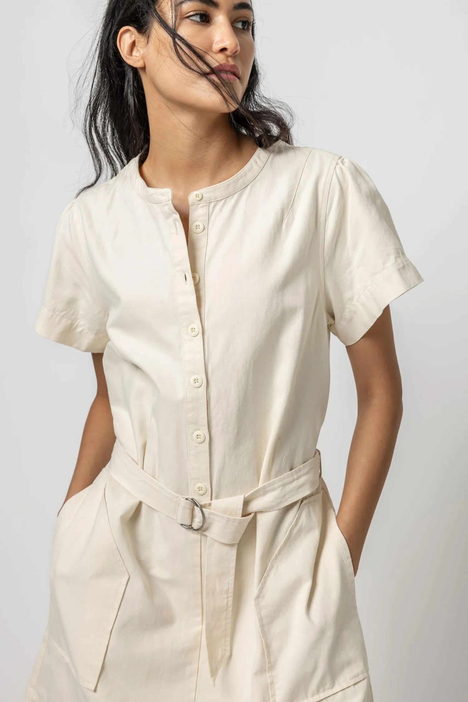 Half-Placket Canvas Dress sold by Lilla P product image thumbnail 5