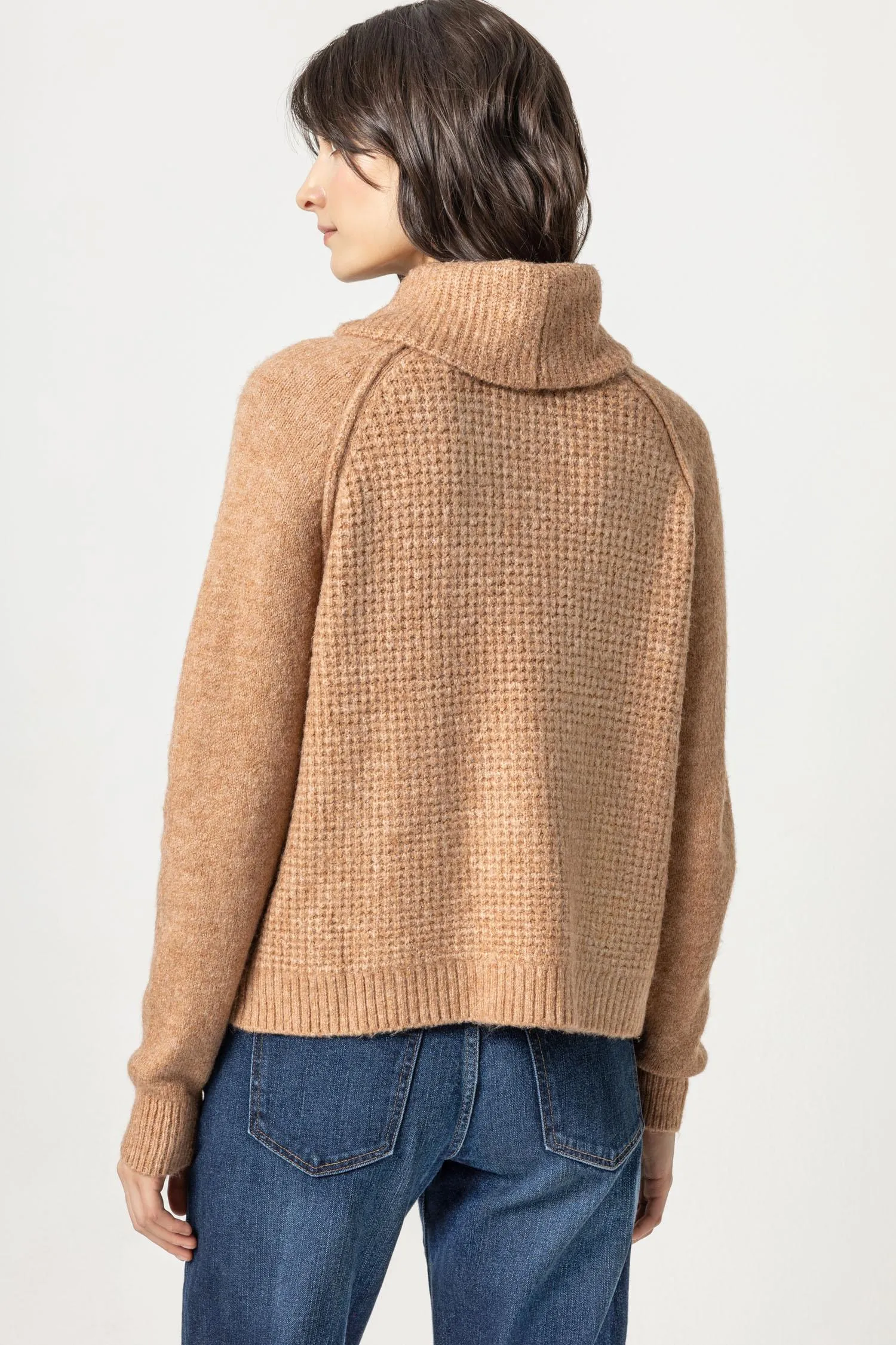Waffle Stitch Turtleneck Sweater sold by Lilla P product image thumbnail 2