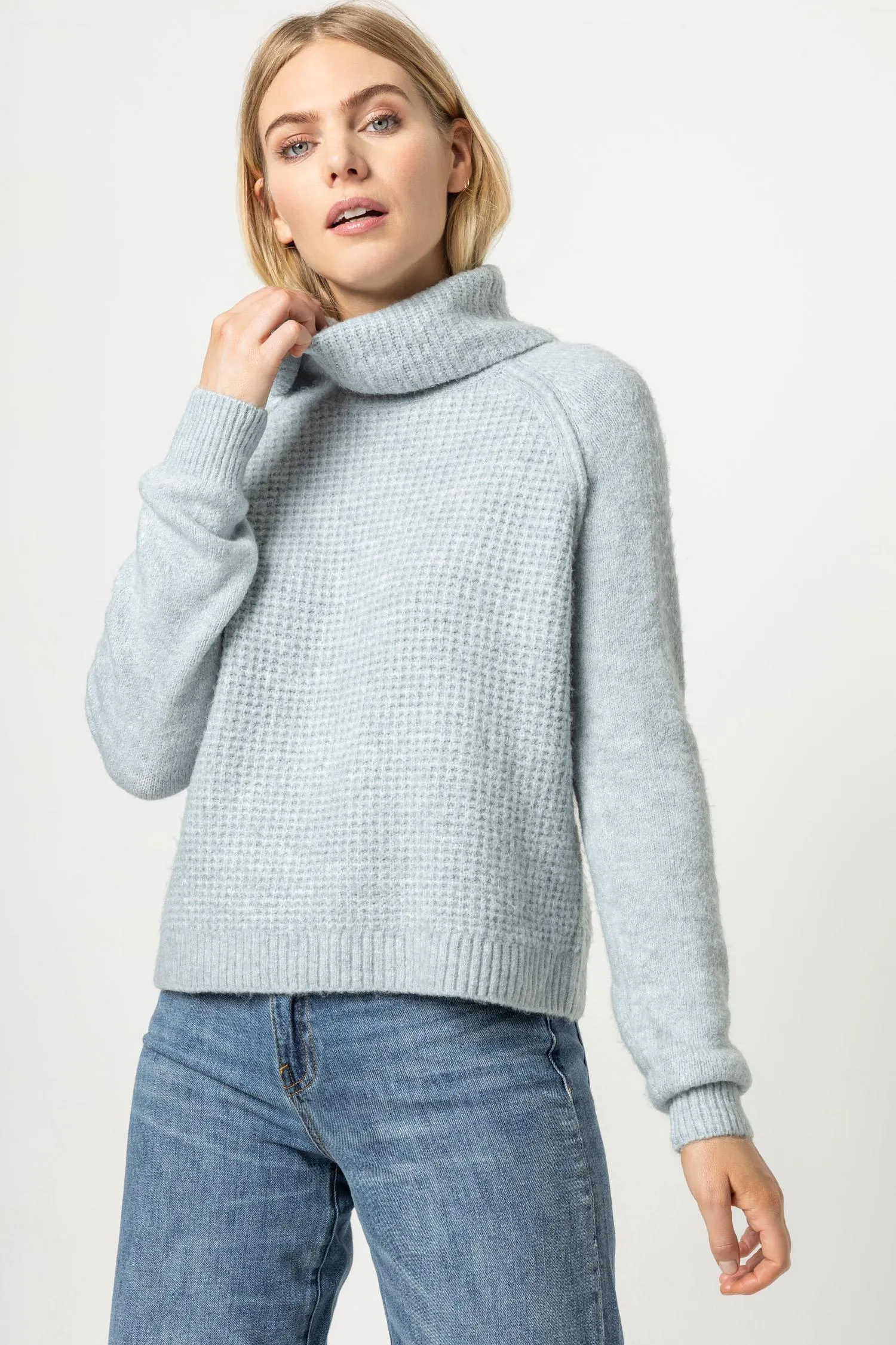 Waffle Stitch Turtleneck Sweater sold by Lilla P product image thumbnail 5