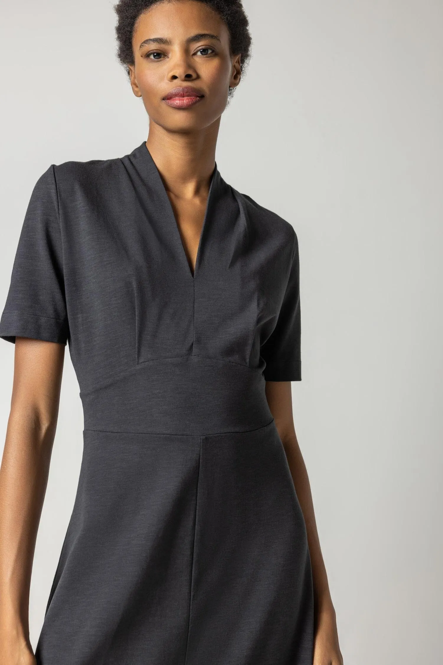 Shawl Collar Maxi Dress sold by Lilla P product image thumbnail 2