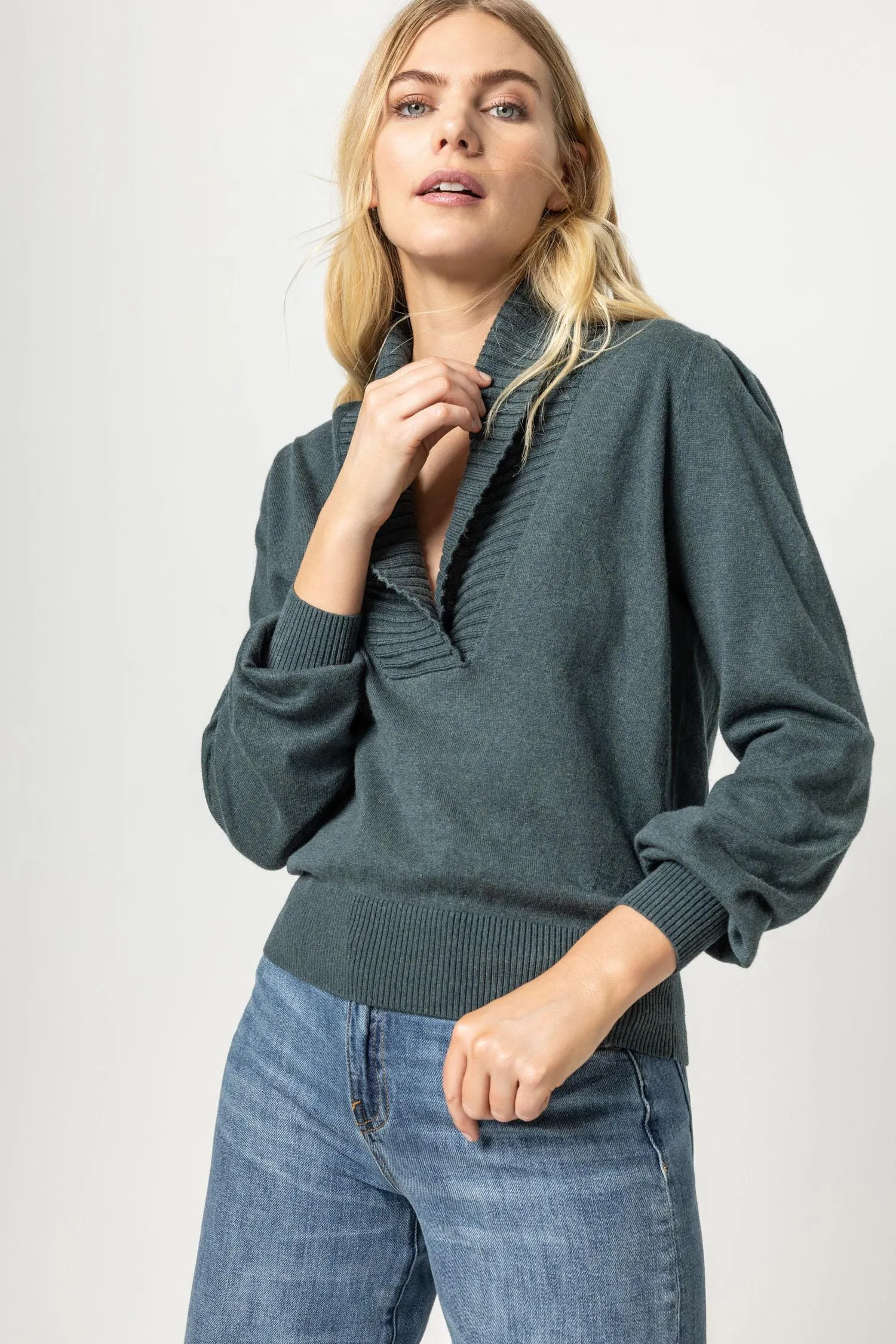 Shawl Collar Pullover Sweater sold by Lilla P product image thumbnail 3