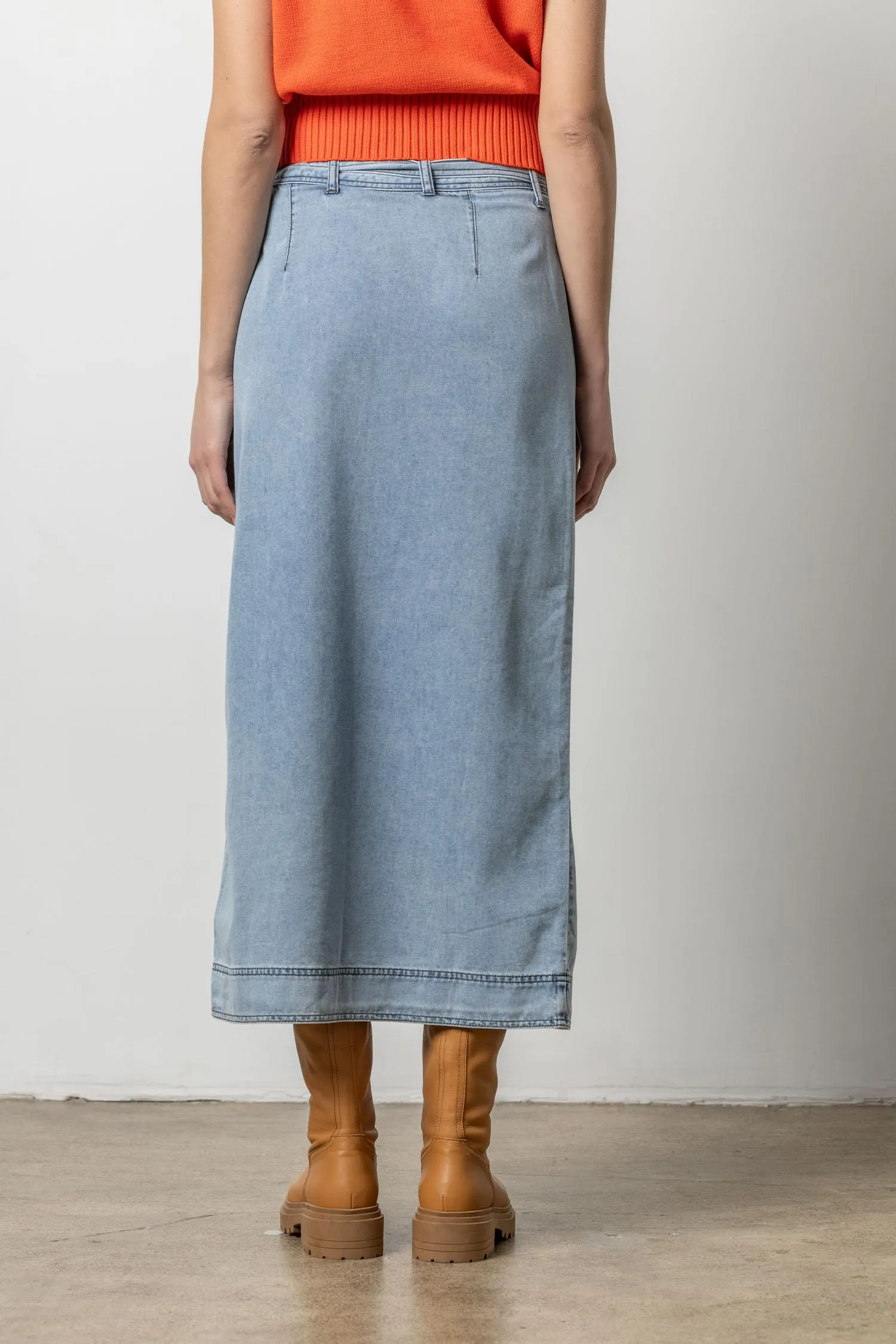 Denim Wrap Skirt sold by Lilla P product image thumbnail 5