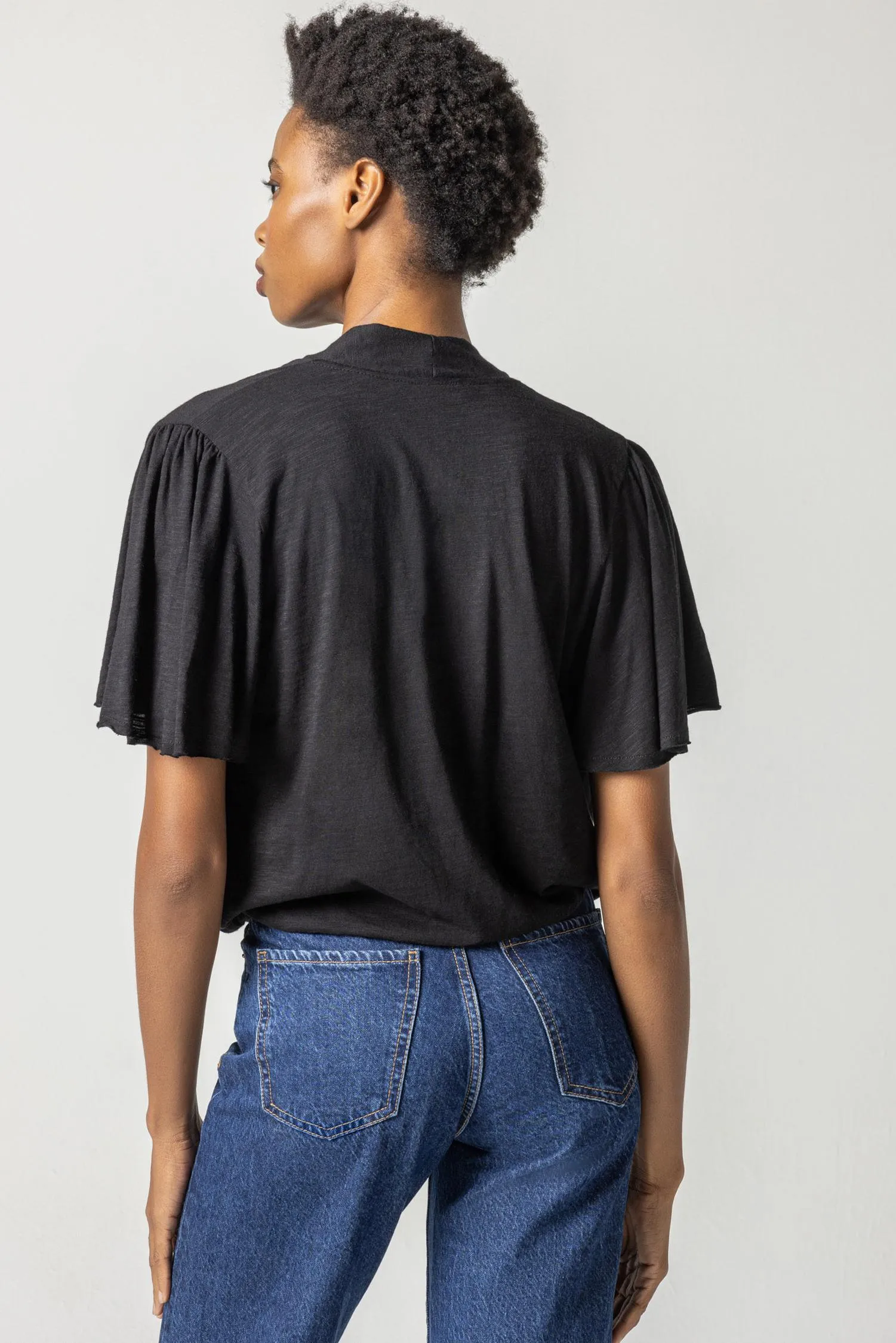 Faux Wrap Flutter Sleeve sold by Lilla P product image thumbnail 2