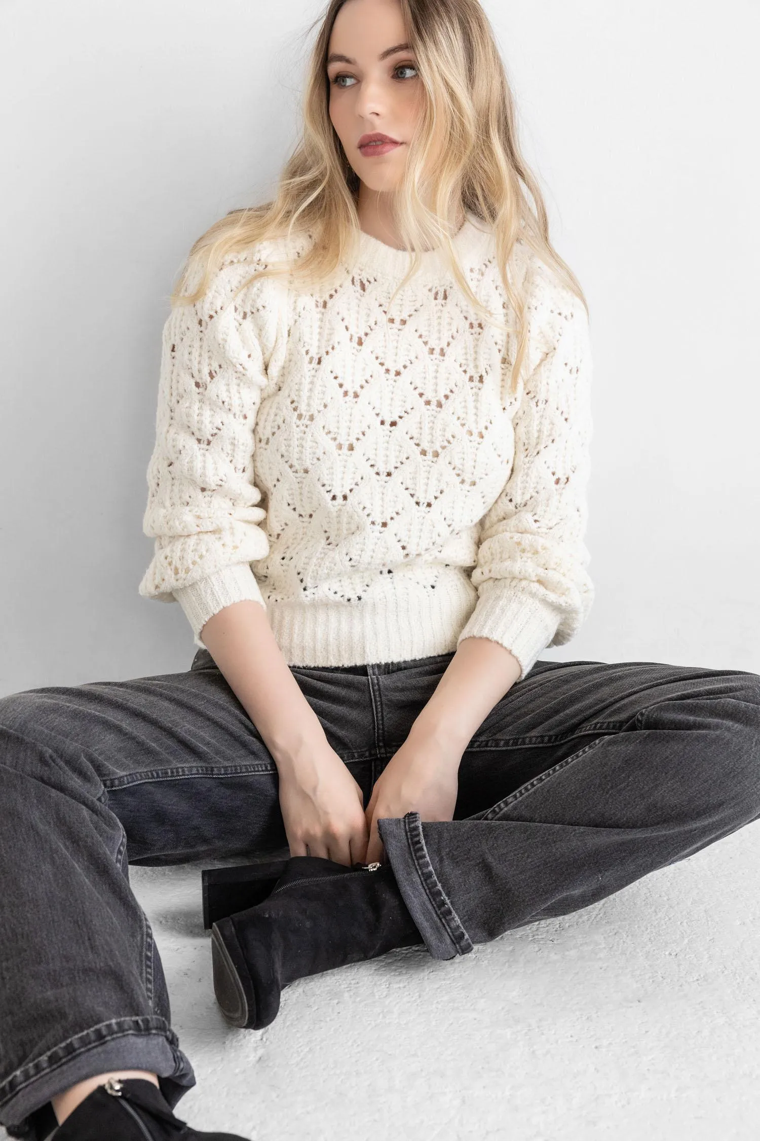 Novelty Stitch Crewneck Sweater sold by Lilla P product image thumbnail 3