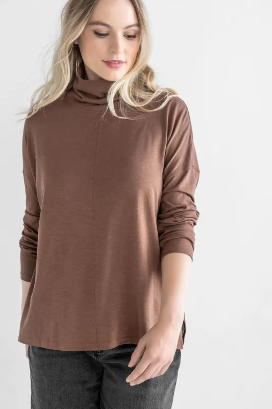 Long Sleeve Easy Mock Neck sold by Lilla P