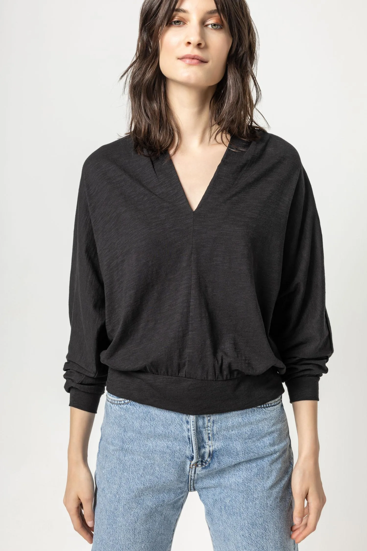 Full Sleeve Split Neck Dolman sold by Lilla P product image thumbnail 3