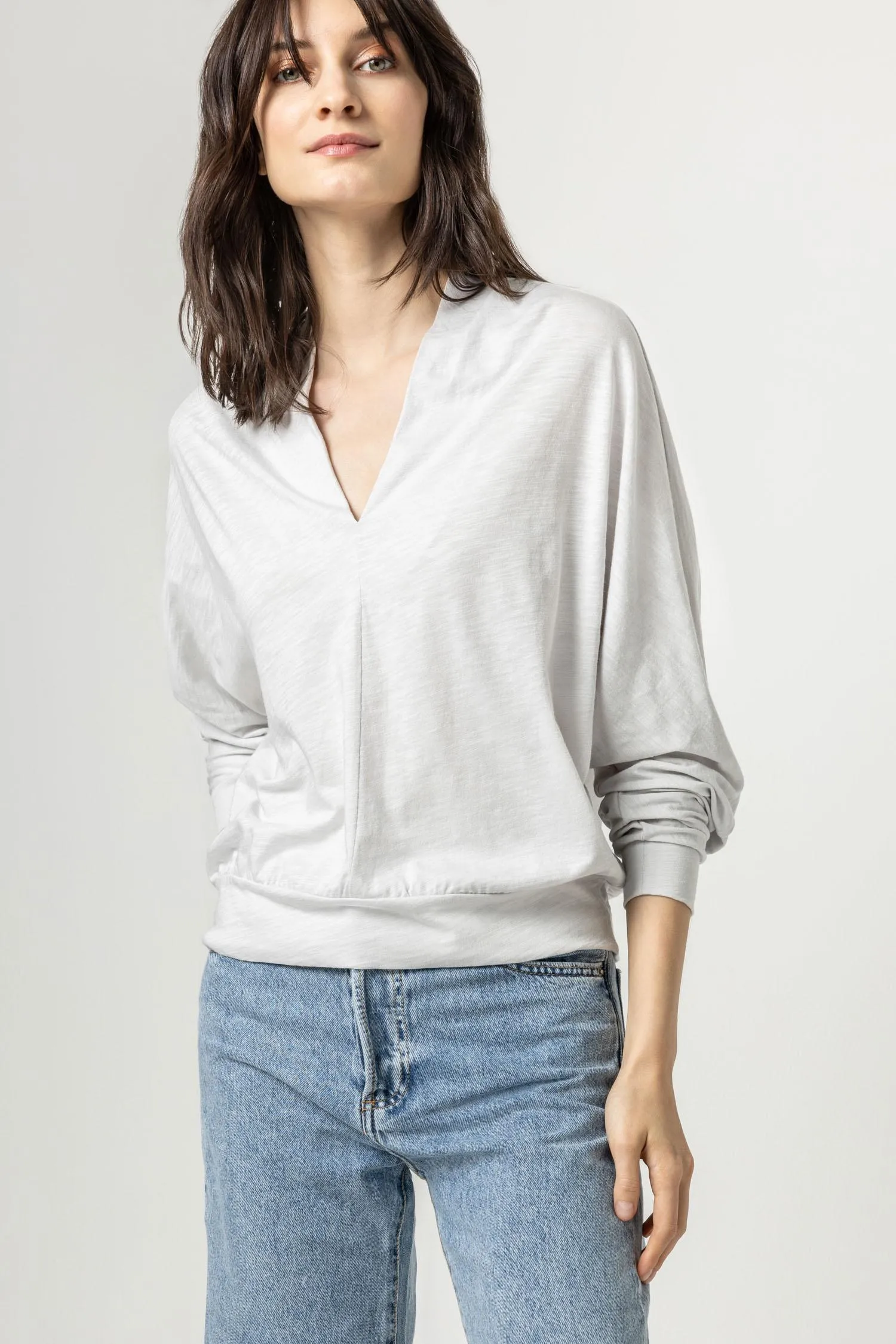 Full Sleeve Split Neck Dolman sold by Lilla P product image thumbnail 5