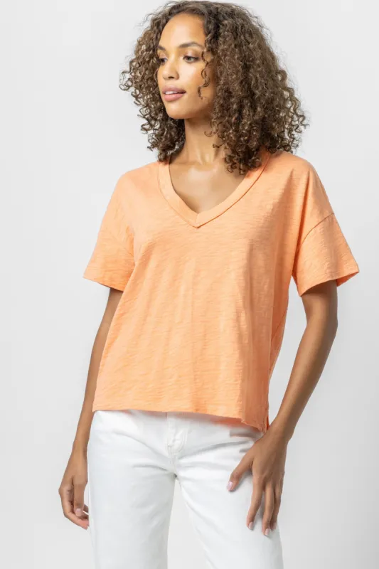 Short Sleeve Boxy V-Neck sold by Lilla P