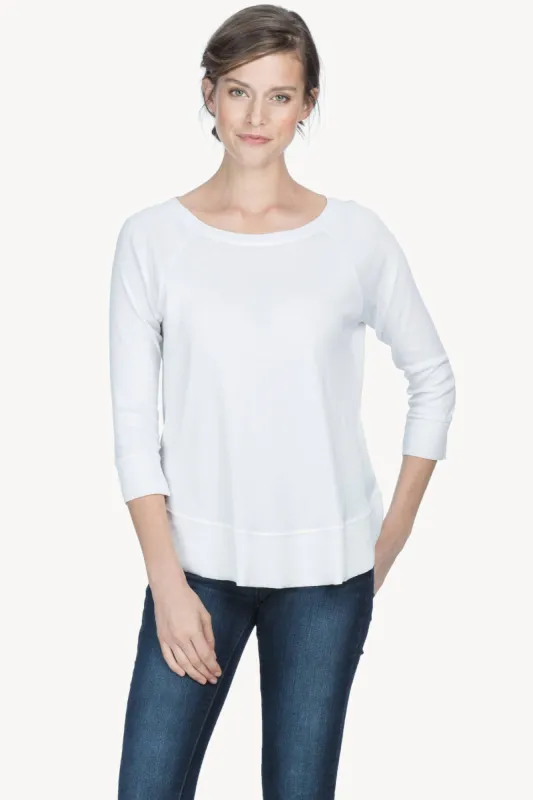 3/4 Sleeve Curved Hem Tee sold by Lilla P