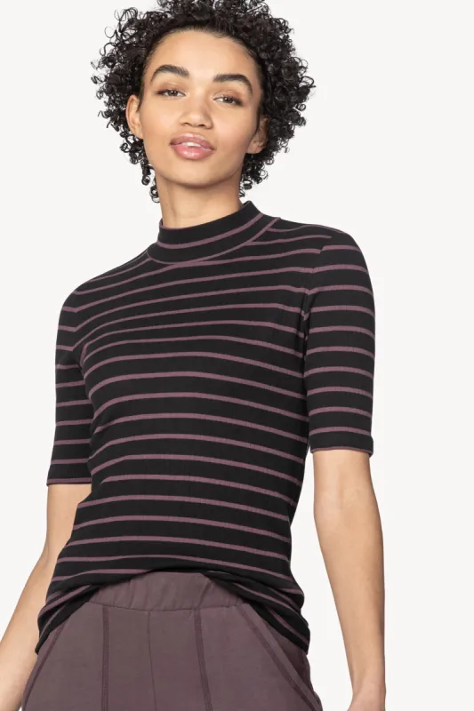 Elbow Sleeve Mock Neck with Snaps sold by Lilla P