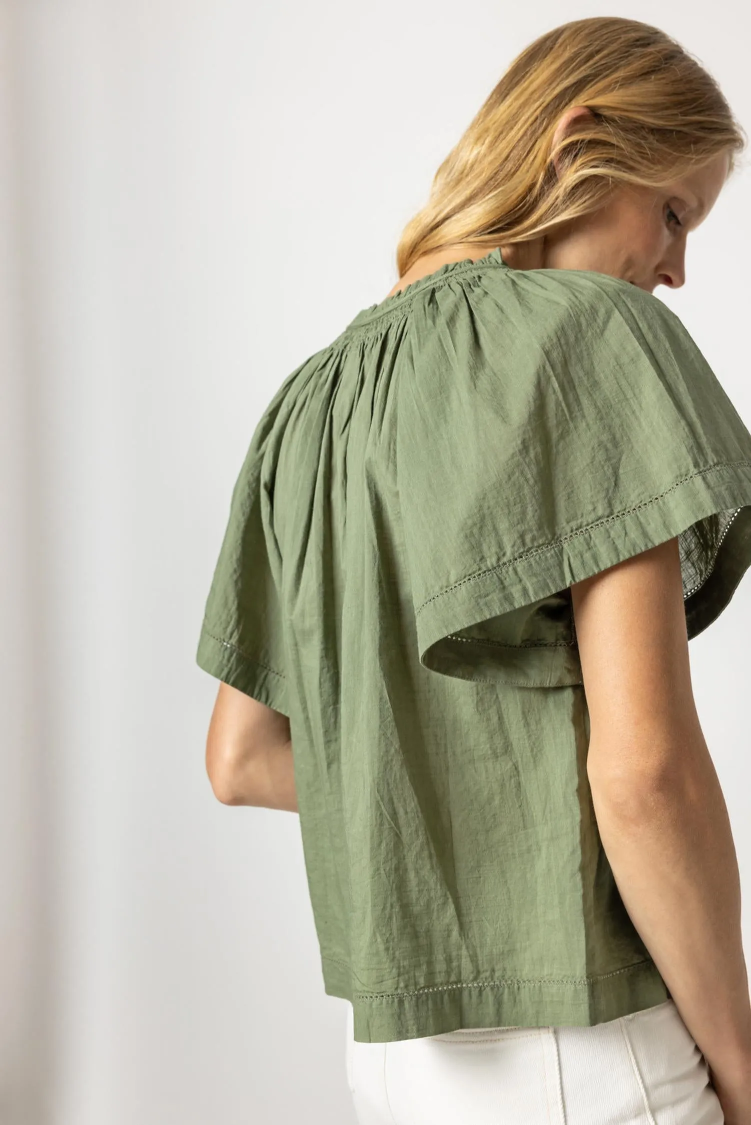 Flutter Sleeve Button Down sold by Lilla P product image thumbnail 4