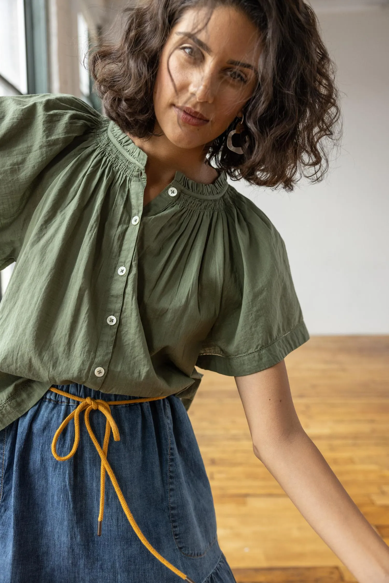 Flutter Sleeve Button Down sold by Lilla P product image thumbnail 5