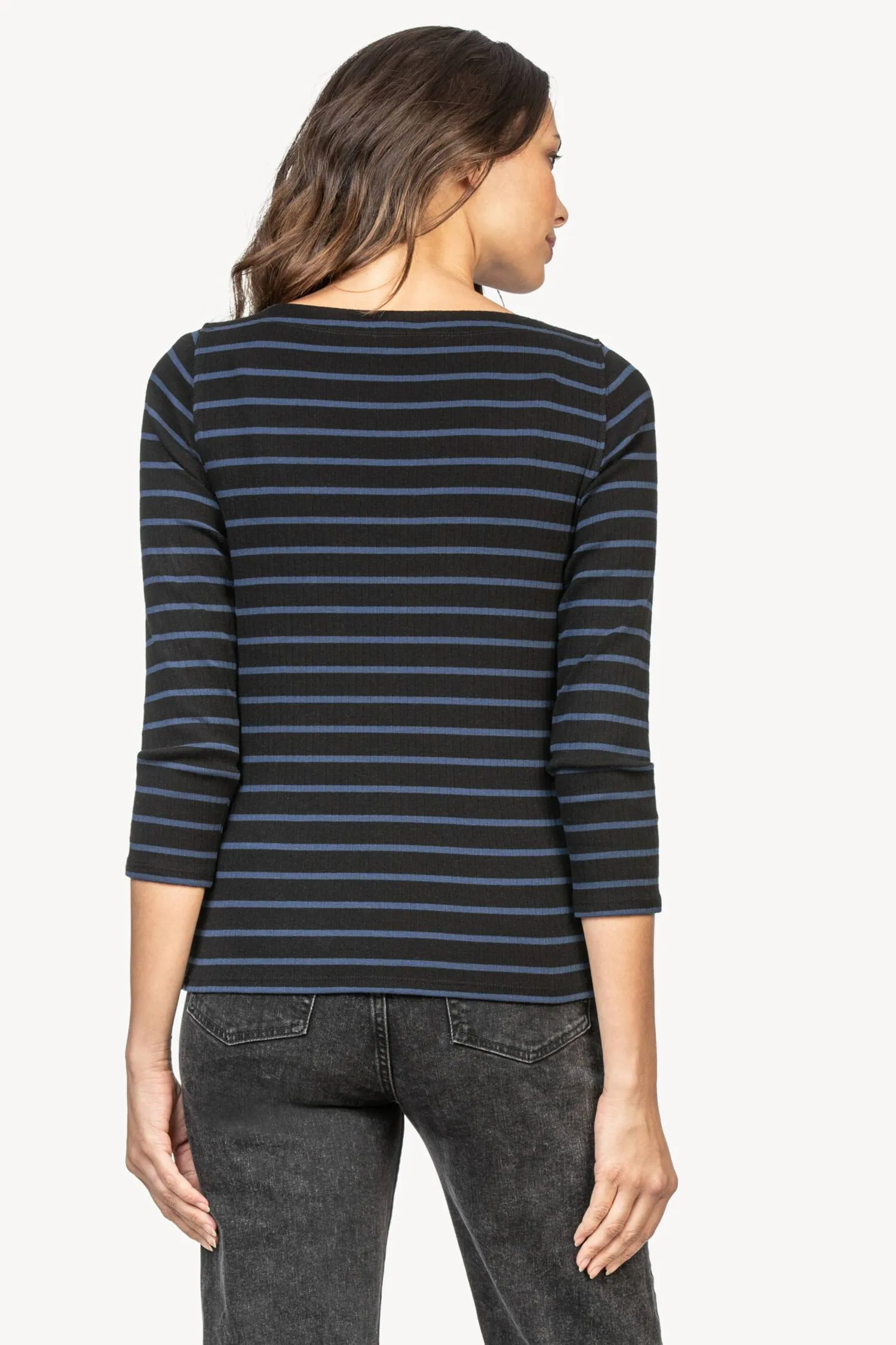 3/4 Sleeve Boatneck Tee sold by Lilla P product image thumbnail 3