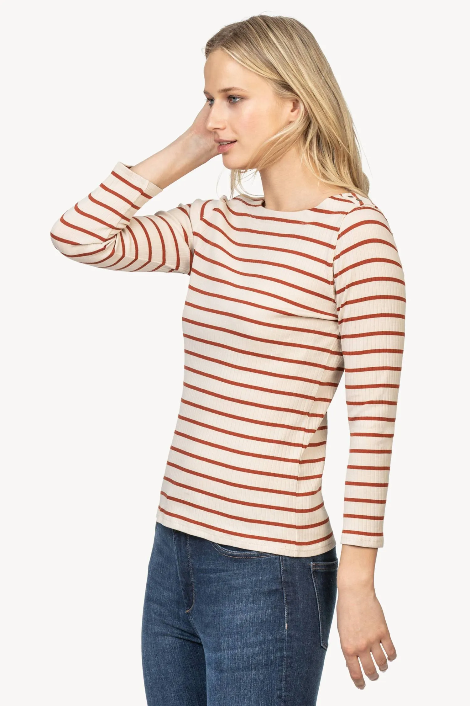 3/4 Sleeve Boatneck Tee sold by Lilla P product image thumbnail 4