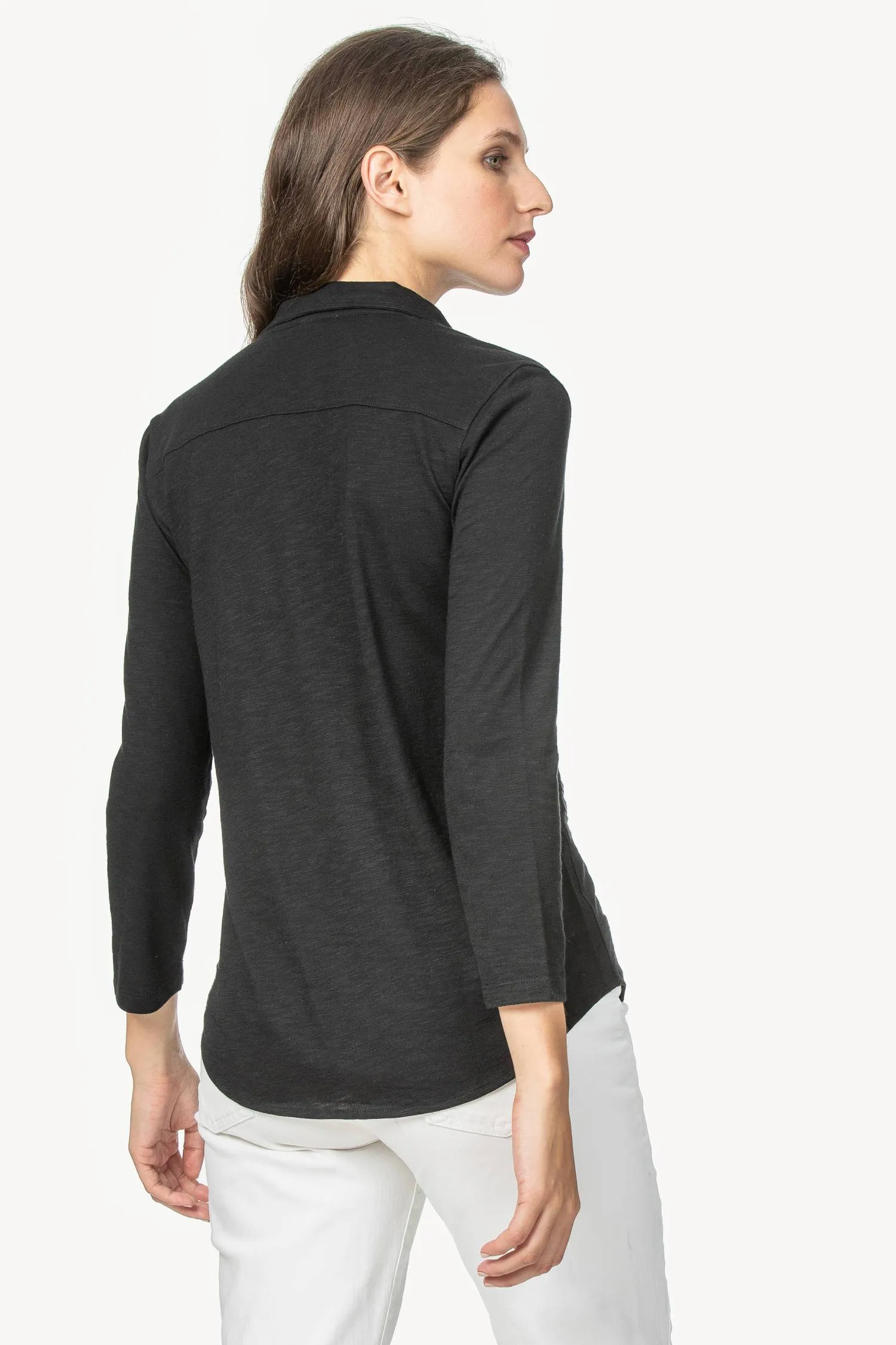 3/4 Sleeve Button Down sold by Lilla P product image thumbnail 4