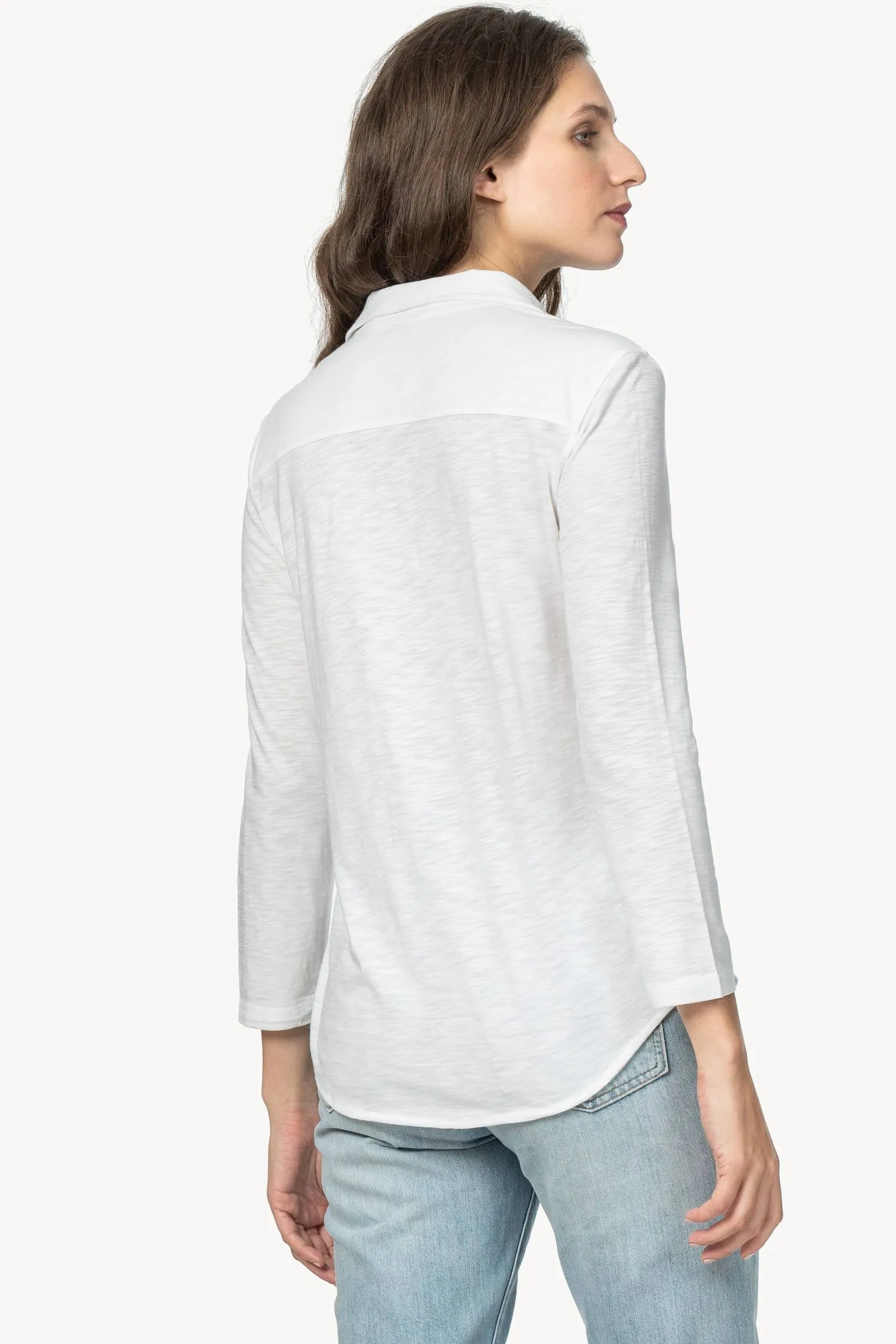 3/4 Sleeve Button Down sold by Lilla P product image thumbnail 2