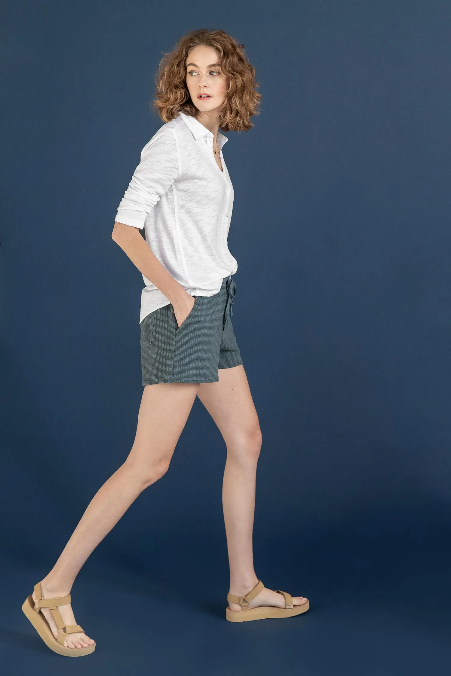 3/4 Sleeve Button Down sold by Lilla P