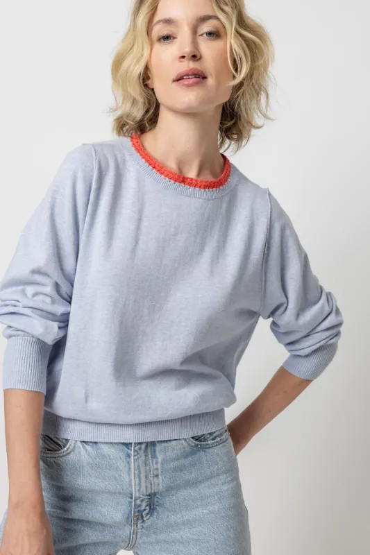 Crochet Trim Sweater sold by Lilla P