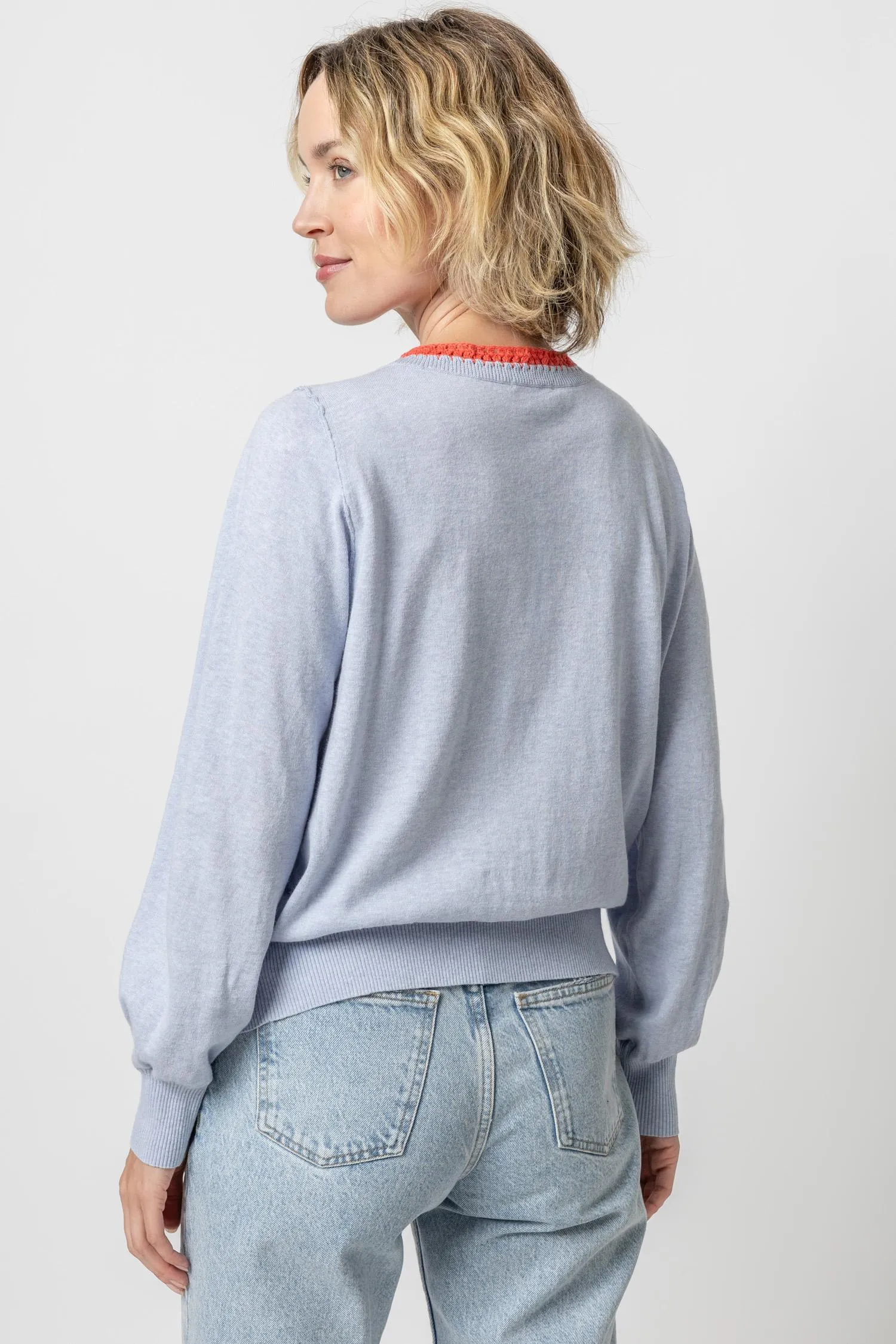 Crochet Trim Sweater sold by Lilla P product image thumbnail 2