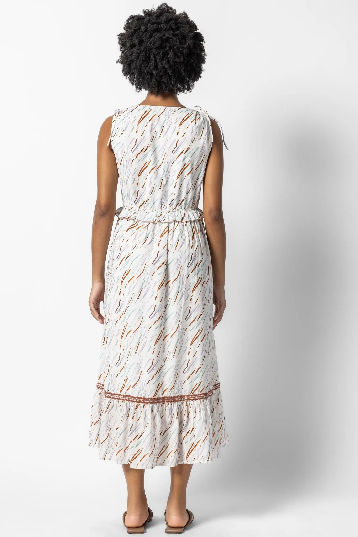 Gathered Waist V-Neck Dress sold by Lilla P product image thumbnail 4