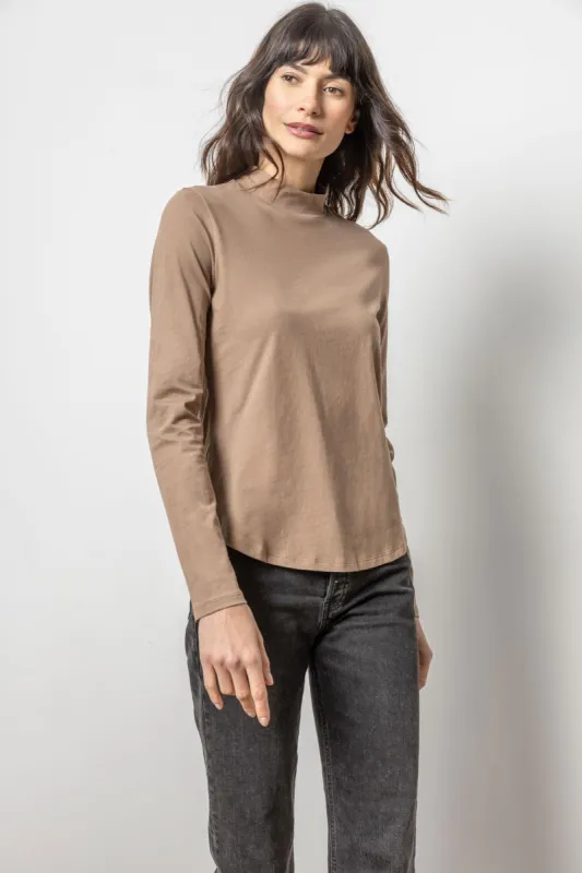 Long Sleeve Mock Neck Tee sold by Lilla P