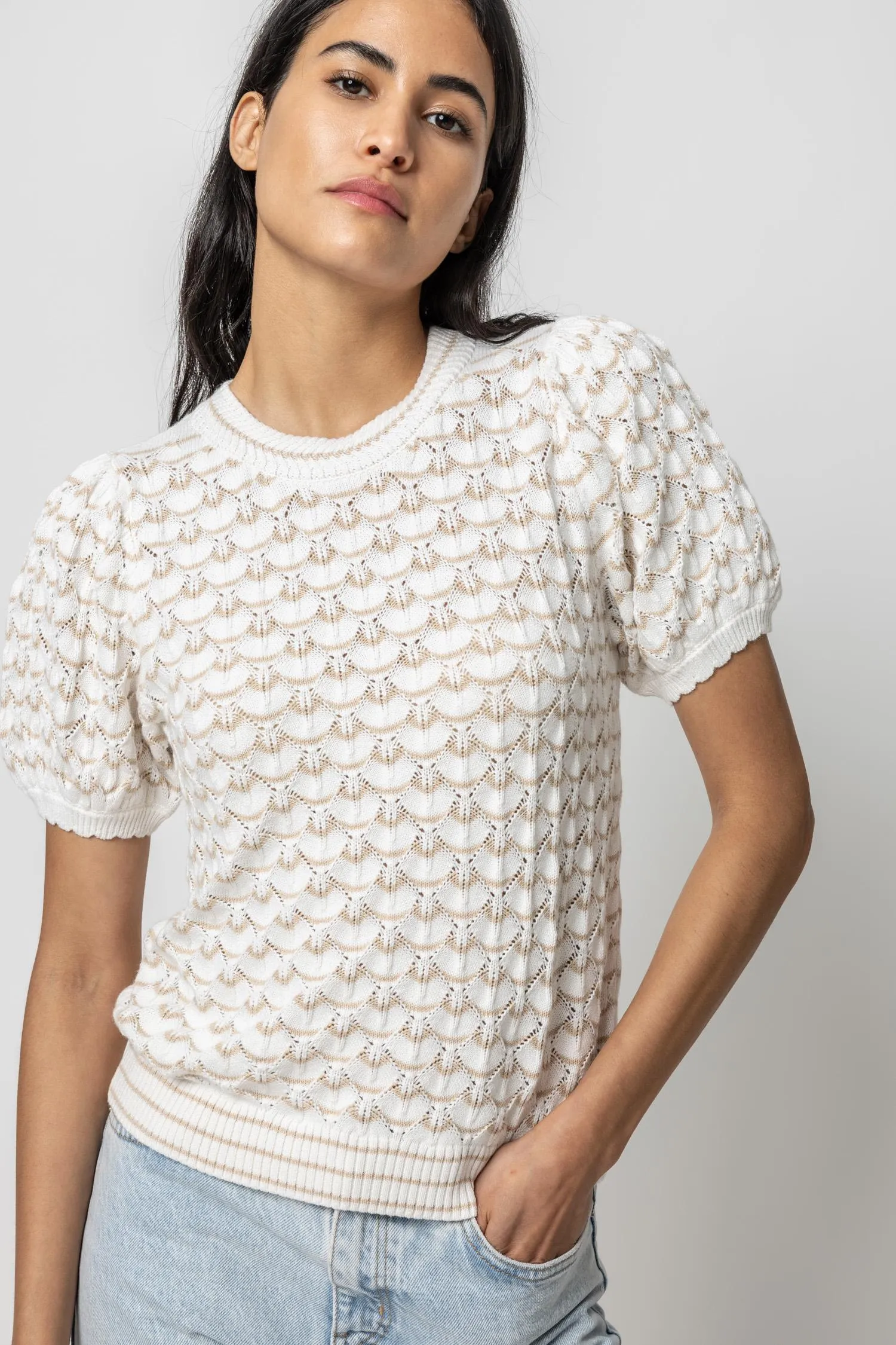 Pointelle Crewneck Sweater sold by Lilla P product image thumbnail 3