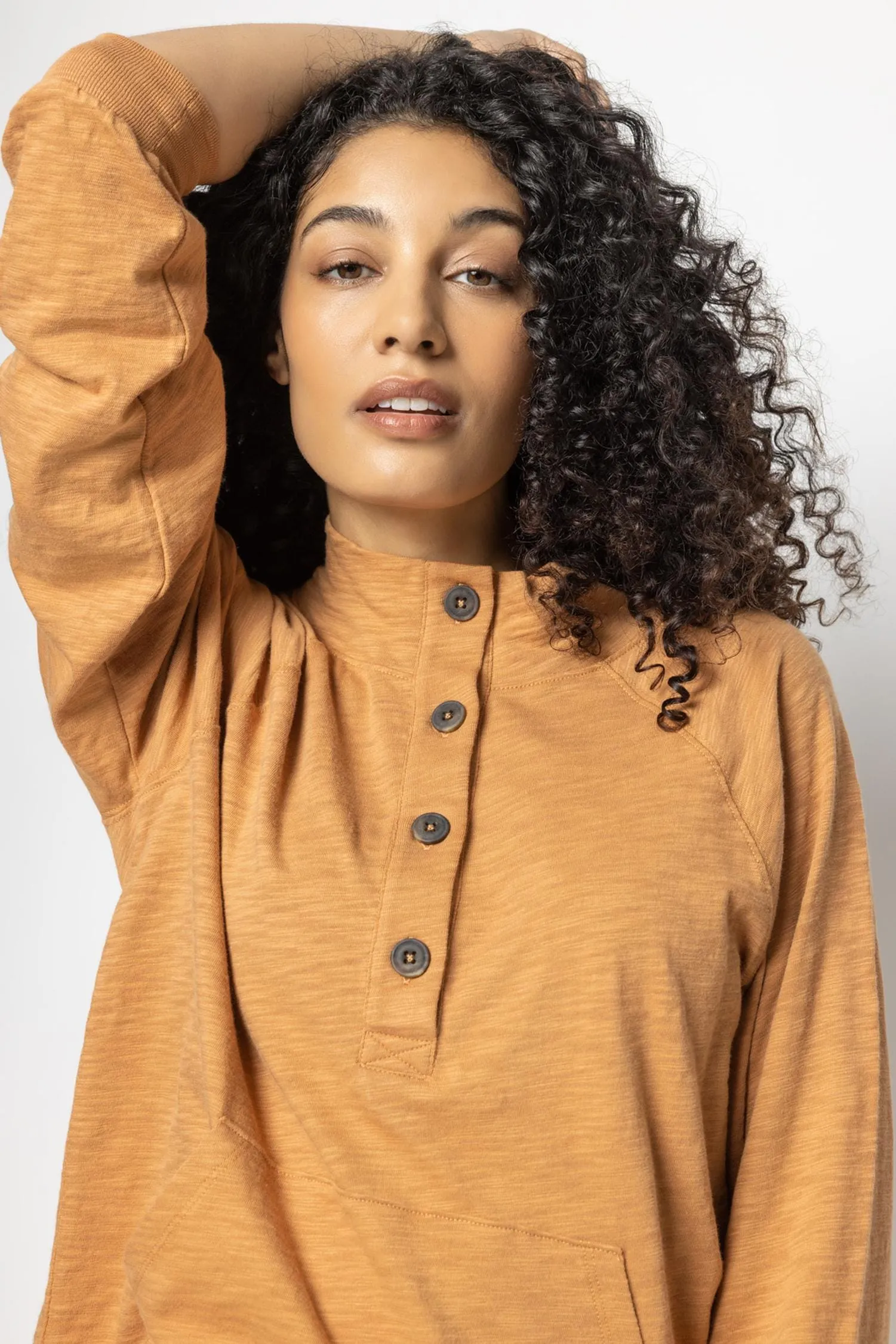 Mock Neck Henley sold by Lilla P product image thumbnail 3